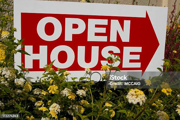 Open House - zdjęcia stockowe i więcej obrazów Otwarte drzwi - nieruchomości - Otwarte drzwi - nieruchomości, Znak, Dom - Budowla mieszkaniowa