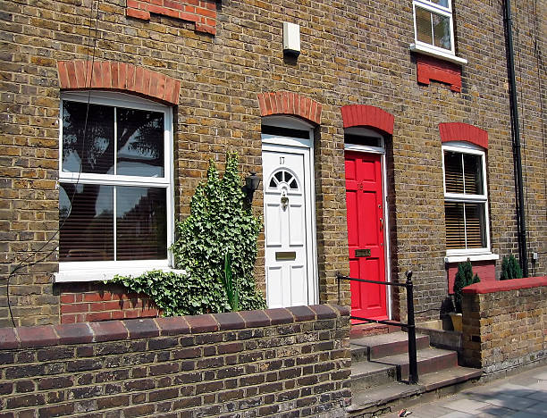 istock Red and white doors 172274491