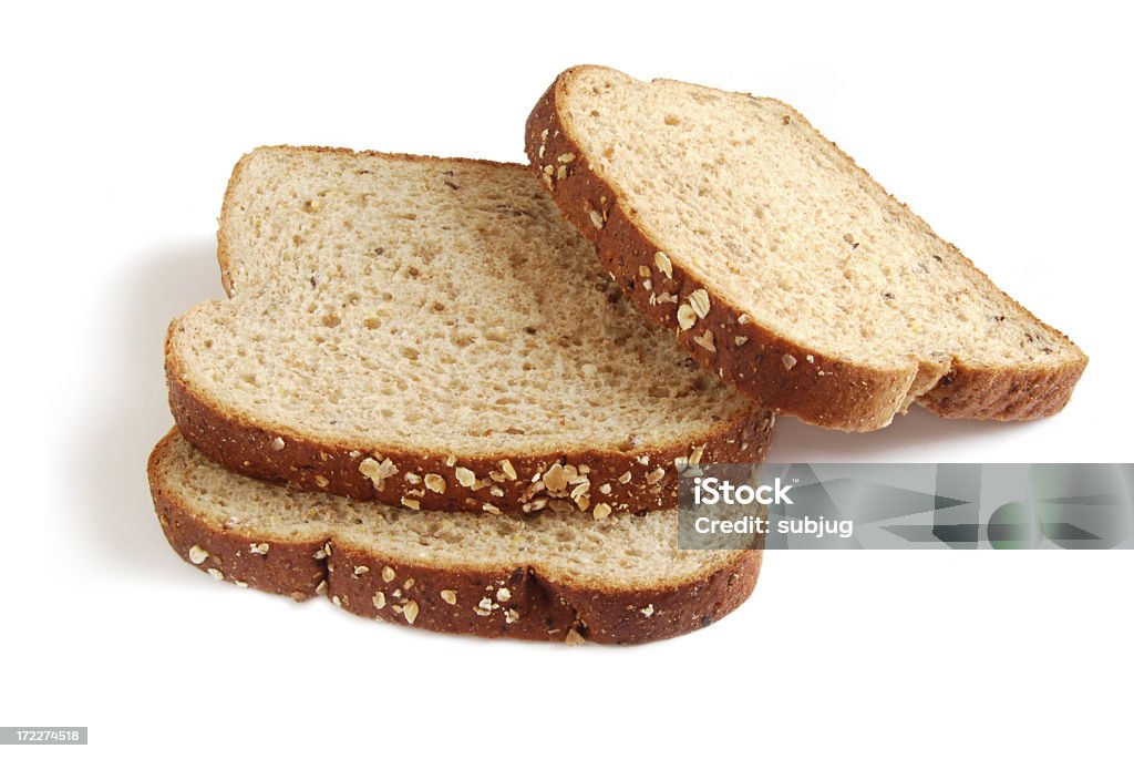 Three slices of bread stacked on top of each other Bread slices Bread Stock Photo