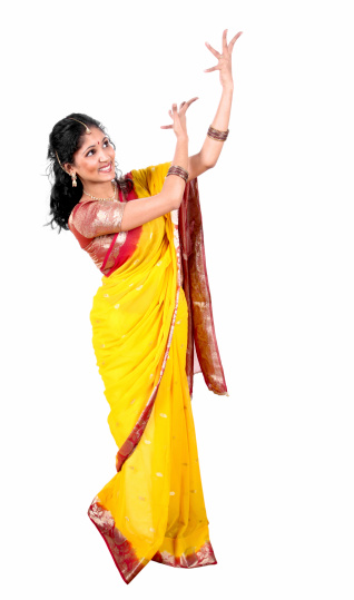 Indian Woman in traditional Sari.