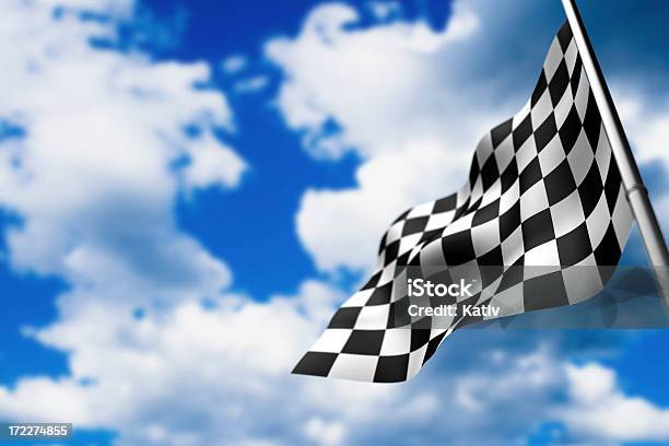 Ready Set Go Stock Photo - Download Image Now - Blue, Checked Pattern, Flag