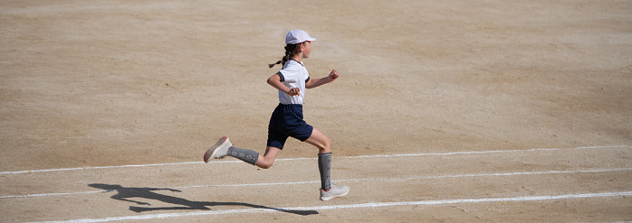 girl running full speed