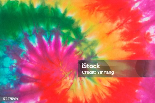istock Psychedelic Tie Dye, a 1960s Style Symbol of Peace Background 172275414