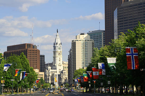 istock Benjamin Franklin Parkway with old Philadelphia City Hall 172275624