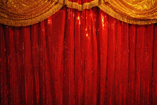 precious sequined curtain in a circus.