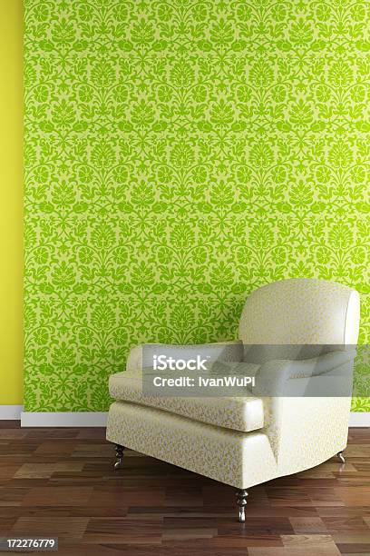 Foto de Interior Render Retrô e mais fotos de stock de Aconchegante - Aconchegante, Almofada, Amarelo