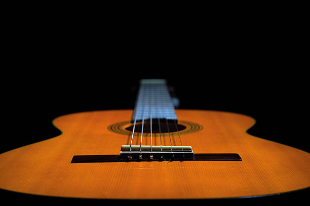 istock acoustic guitar on black background 172276816