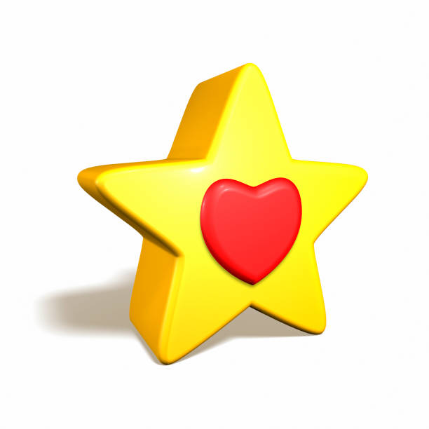 istock Gold Star with Red Heart 172277064