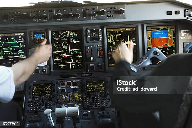 Piloto Y Copilot Foto de stock y más banco de imágenes de Adulto - Adulto, Autoridad, Botón pulsador