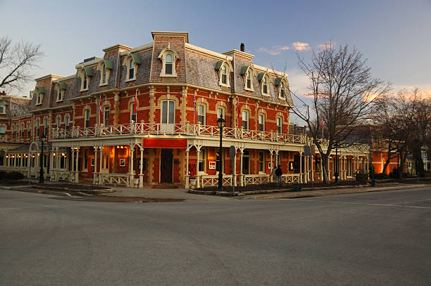 Colonial building in Niagara on the Lake stock photo