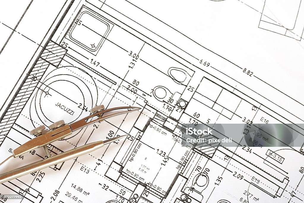 Serie Blueprints - Foto de stock de Arquitectura libre de derechos