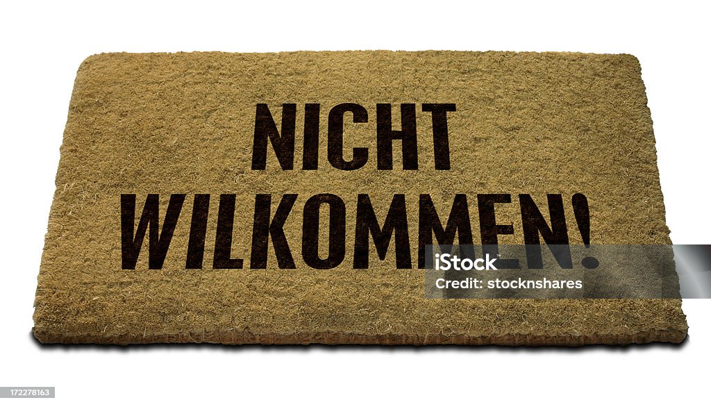 Nicht Wilkommen. Felpudo - Foto de stock de Alemania libre de derechos