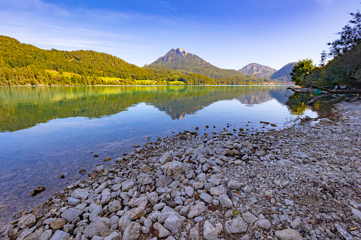 Tranquil glacial lake in Austria