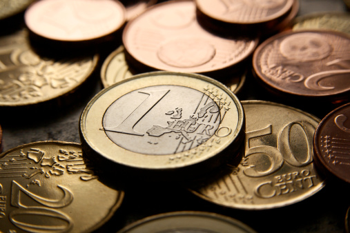 Dinero: Monedas de Euro photo