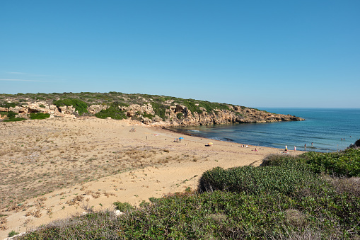 Panorama of Calamosche gulf, Sicily