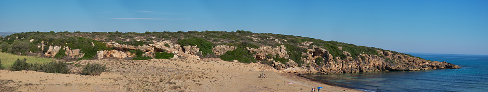 Panorama of Calamosche gulf, Sicily