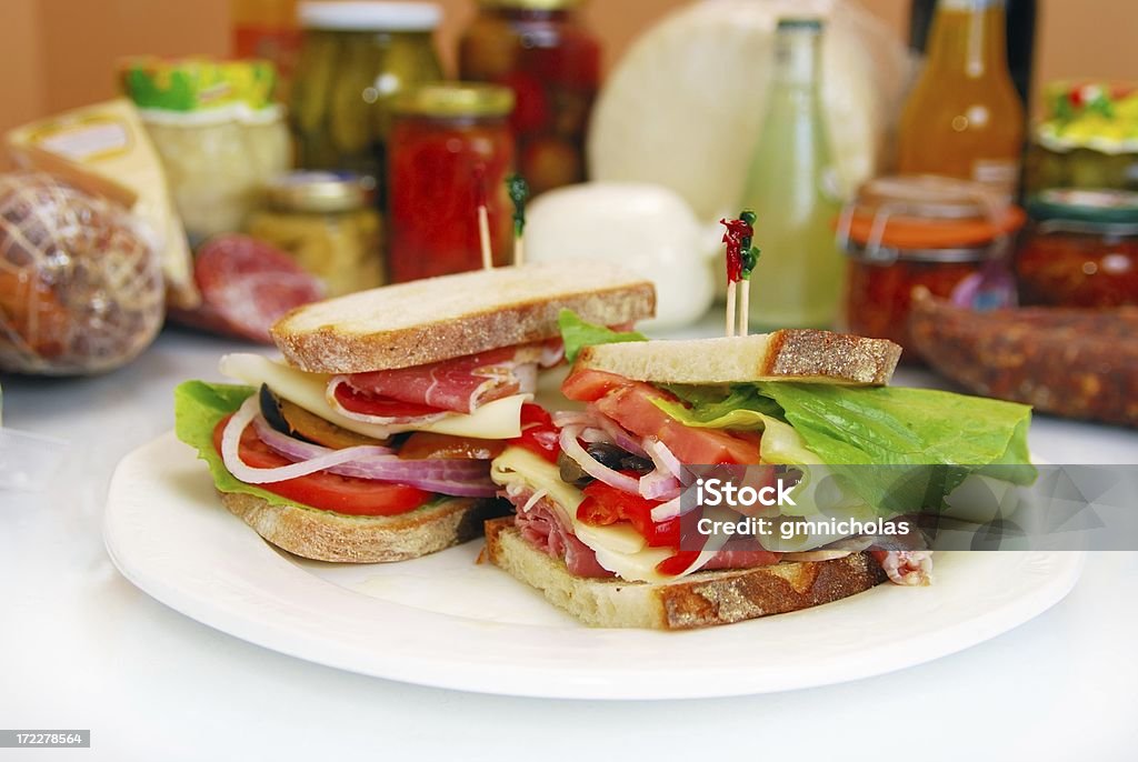 Italienische sandwich - Lizenzfrei Brotsorte Stock-Foto