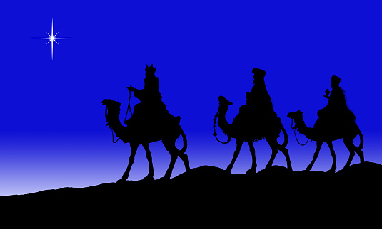 PHOTOGRAPHED SILHOUETTE of the Three Kings.