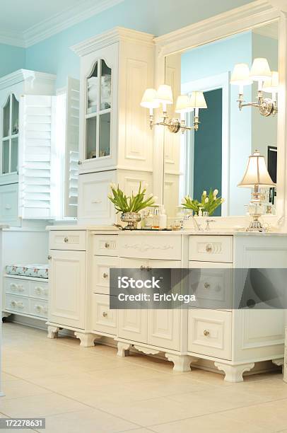 Detail Of Vanity Table In Luxurious Master Bathroom Stock Photo - Download Image Now