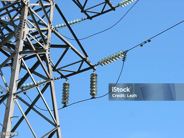 High Voltage Line Stock Photo - Download Image Now - Blue, Cable, Communication