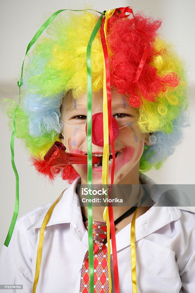 Молодые клоун - Стоковые фото Нос клоуна роялти-фри