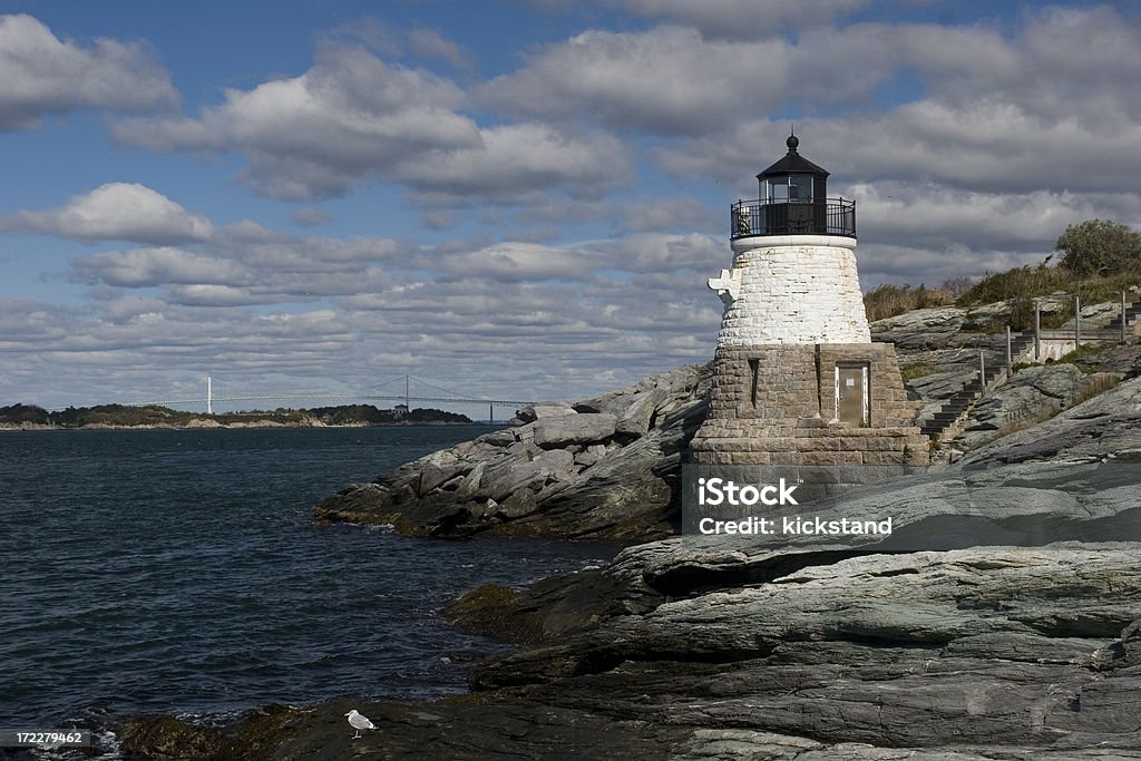 Крепостной холм легких (ИР - Стоковые фото Castle Hill Lighthouse роялти-фри