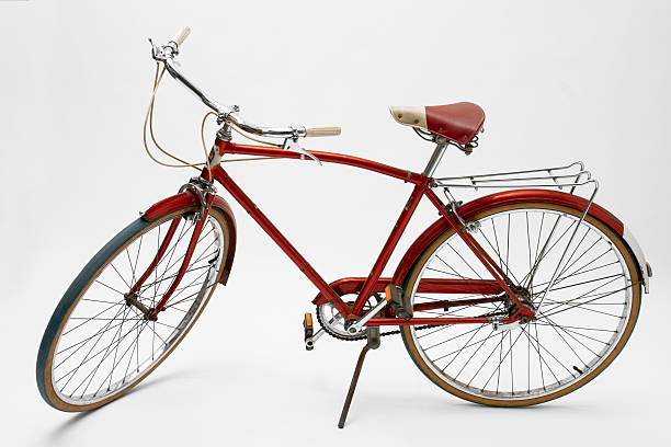 Old Red 3-Bicicleta de alta velocidad - foto de stock