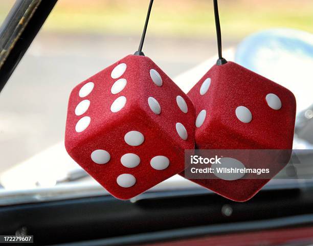 Fuzzy Red Dice Stock Photo - Download Image Now - Car, Dice, Good Luck Charm  - iStock