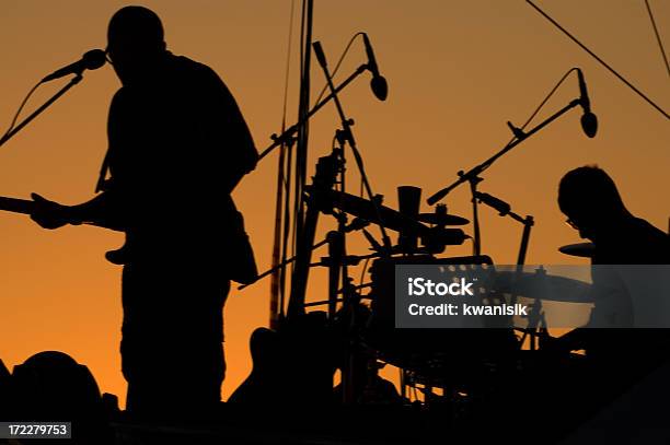 Silhouette Of Musicians Stock Photo - Download Image Now - Agreement, Amplifier, Artist