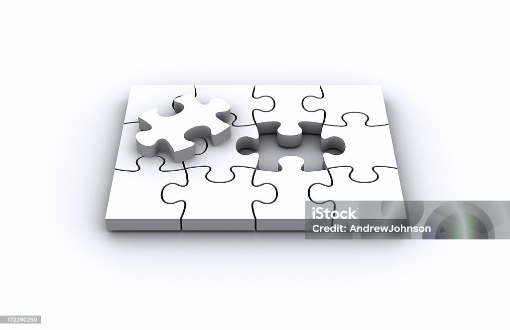 Jigsaw Puzzle - Foto stock royalty-free di Attaccato