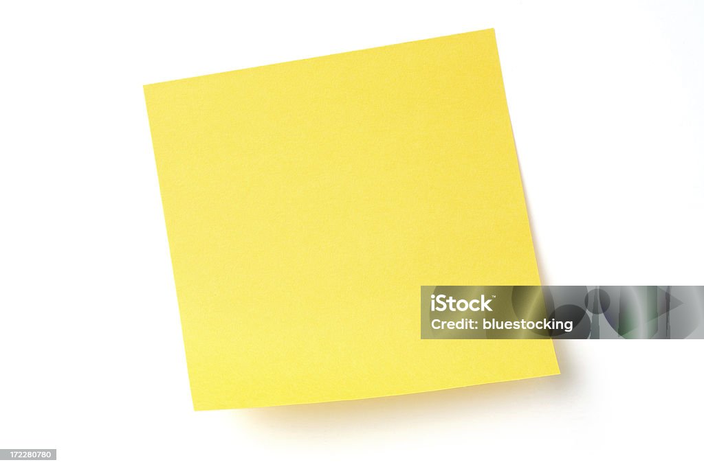 Amarillo nota adhesiva - Foto de stock de Amarillo - Color libre de derechos