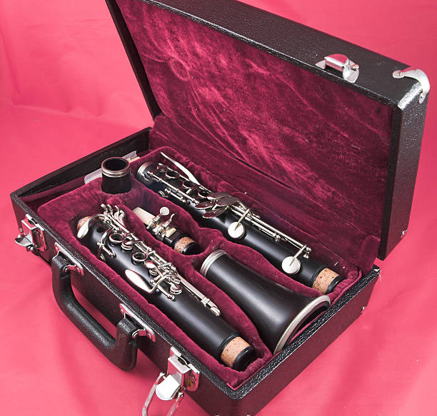 istock Clarinet in disassembled state in open black case. 172280891
