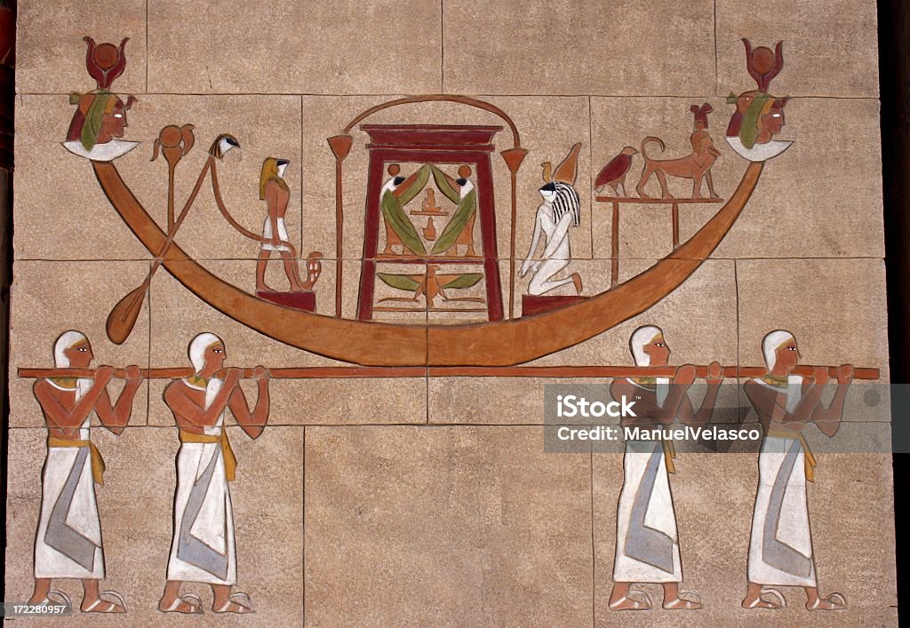 이집트어 procession - 로열티 프리 고대 이집트 문화 스톡 사진