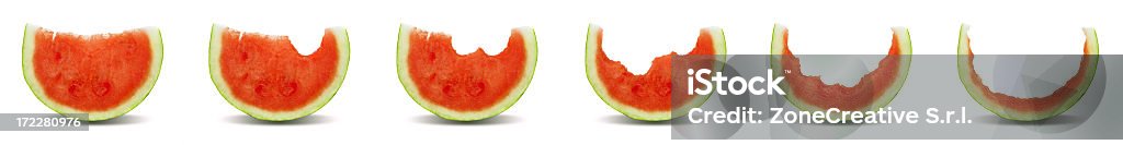 Aminorar un sabroso maduro en sandía (watermelon stomach - Foto de stock de Sandía libre de derechos