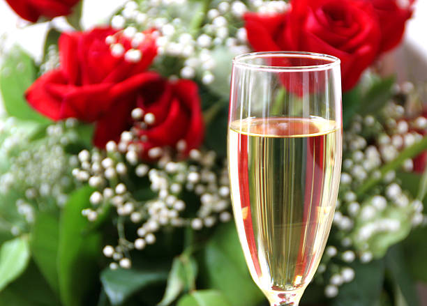 Champagne and roses #3 stock photo