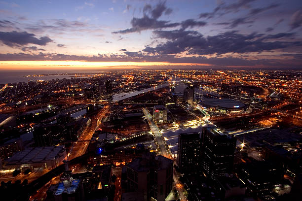Melbourne Skyline and Southbank at Sunset