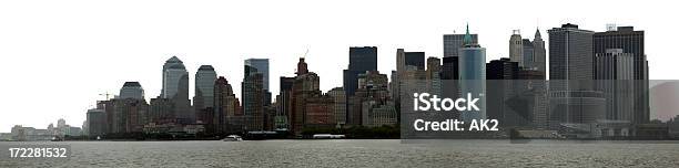 Dramatyczne Panorama Nowego Jorku - zdjęcia stockowe i więcej obrazów Panorama miasta - Panorama miasta, Białe tło, Neutralne tło
