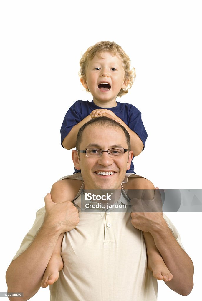 father and son picture of father and son isolated on white 2-3 Years Stock Photo