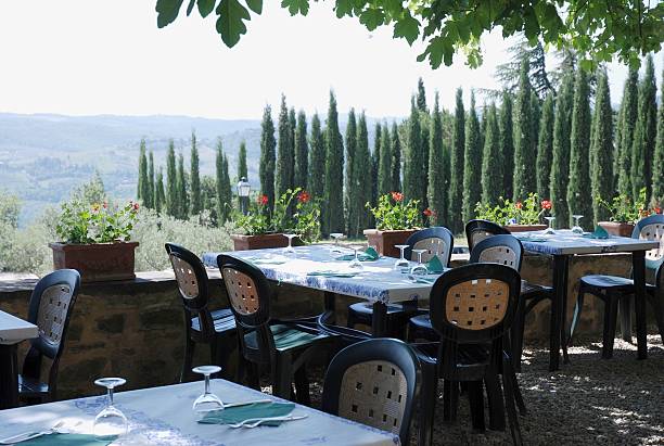 Restaurante Copper en Toscana - foto de stock