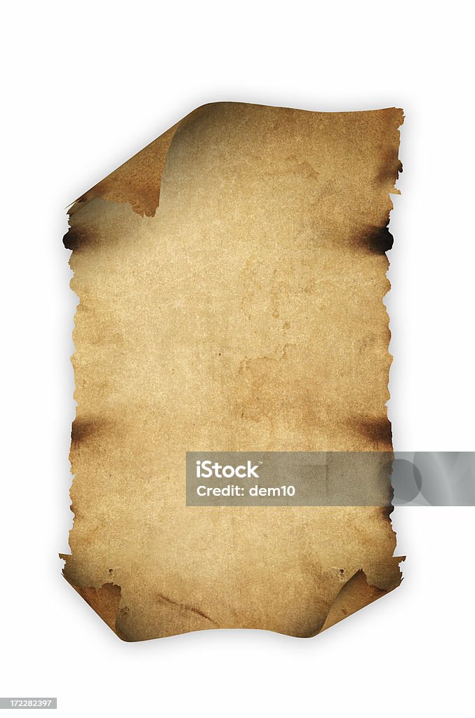 Średniowieczny Scroll (z izolacją - Zbiór zdjęć royalty-free (Dokument)