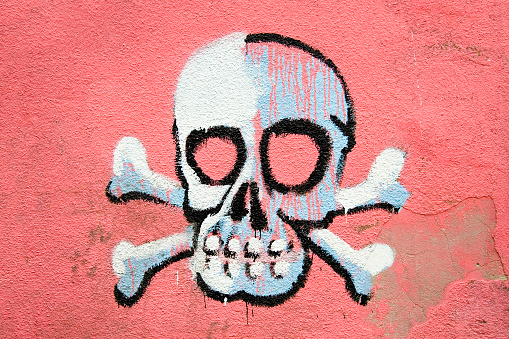 Skull graffiti
