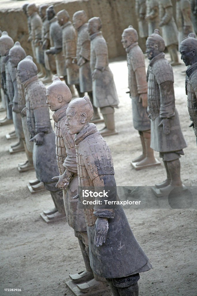 Ligne de guerriers de terre cuite, Xi'an - Photo de Archéologie libre de droits