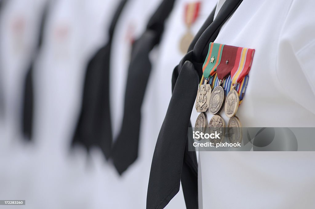 Medals Medals on Naval Seaman. Navy Stock Photo