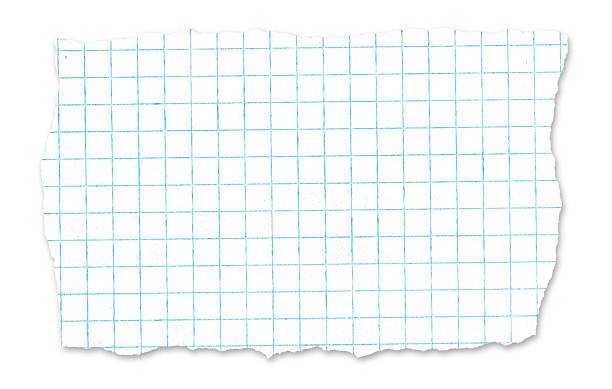 School graph paper tear - w/drop shadow Education-themed school paper tear.Includes clipping path so you can use it on any color background. graph paper photos stock pictures, royalty-free photos & images