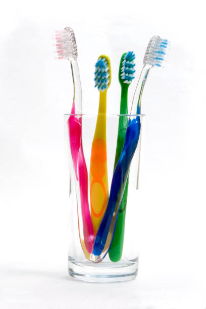 Toothbrushes stock photo