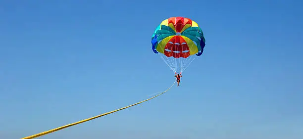 Parasail flying in clear sky