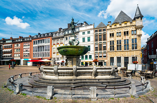 Statue of Charlemagne in Aachen, Germany. The statue was made in 1620.