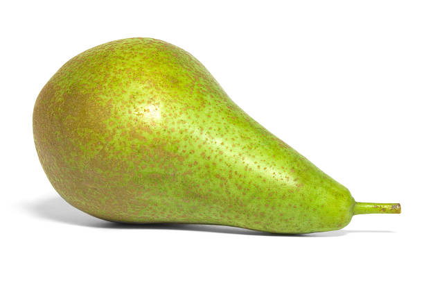 Pear Side - Conference "A conference pear, having a bit of a lay down." conference pear stock pictures, royalty-free photos & images