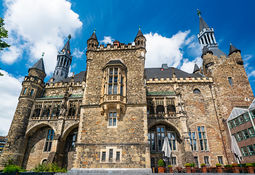 The Town Hall in Aachen, Germany was built in 1349.