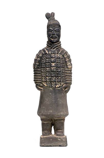 artefakt: pusta chiny terakota żołnierz - terracotta soldiers souvenir sculpture isolated zdjęcia i obrazy z banku zdjęć